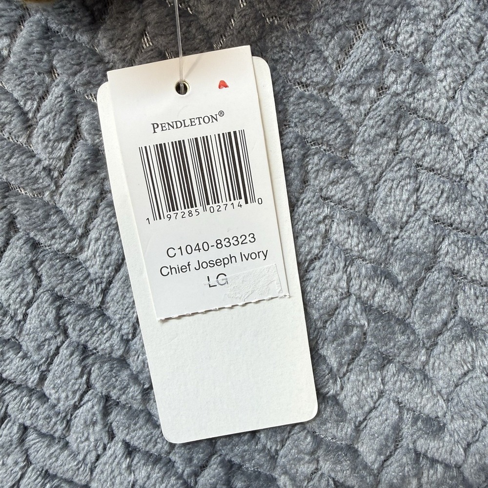 Pendleton Women's Large Chief Joseph Ivory Foxglove Fleece Bomber Jacket - Picture 3 of 13